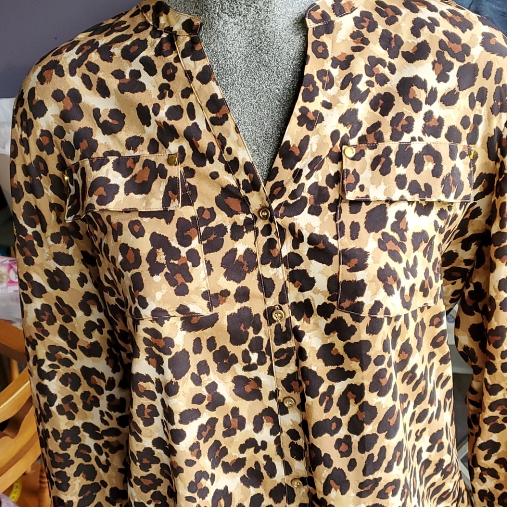 Leopard Long Sleeve Blouse